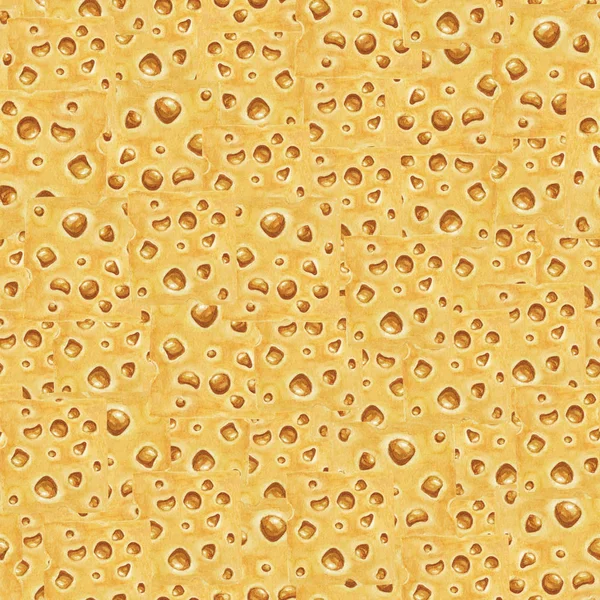 Watercolor cheese pattern — Stock Photo, Image