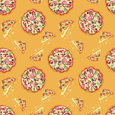 Suluboya pizza desen