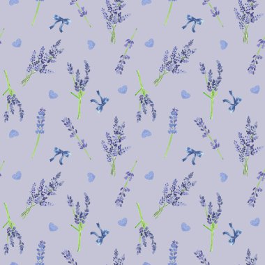 Suluboya yumuşak lavanta çelenk 