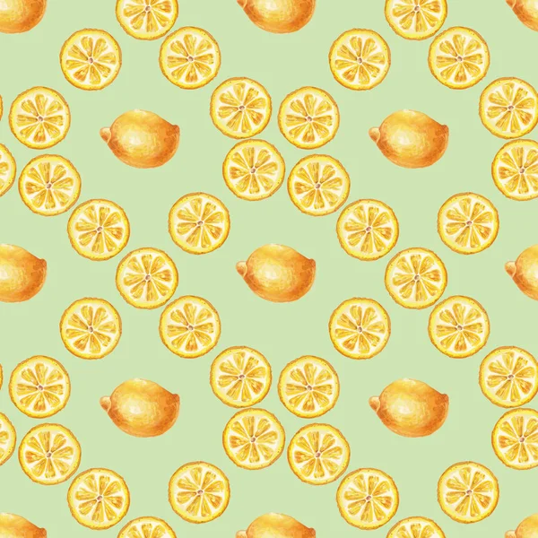 Watercolor sweet lemon pattern