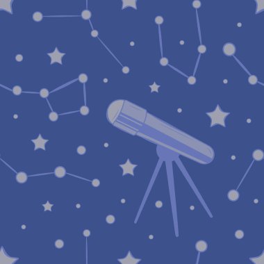 Yıldızlı ve teleskoplu vektör deseni