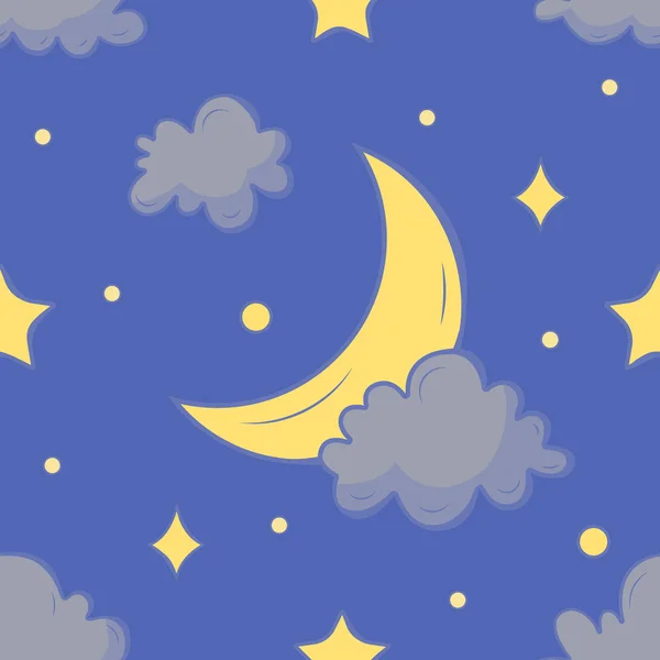 Vector Pattern Night Sky — Stock Vector