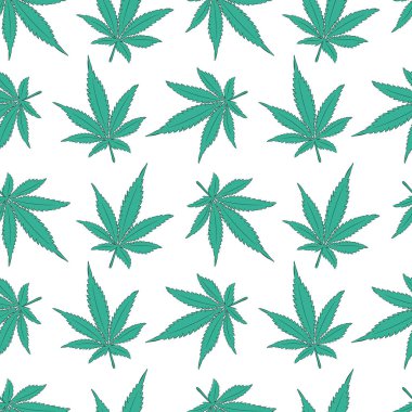 Esrar yapraklı vektör deseni