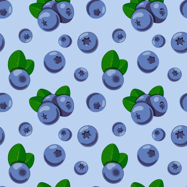 Blueberry Μοτίβο Απλά Διανυσματική Απεικόνιση — Διανυσματικό Αρχείο