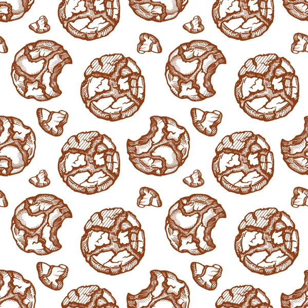 Cookies Pattern Simply Vector Illustration — Stock Vector
