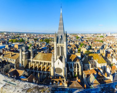 Dijon tarihi merkezi havadan görünümü