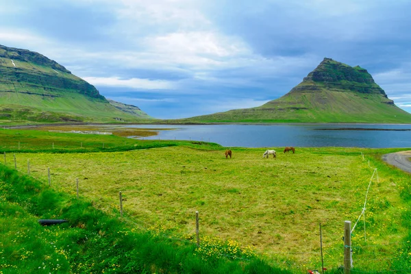 Montagna Kirkjufell nella penisola di Snaefellsnes — Foto Stock