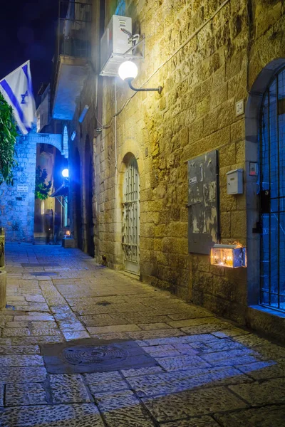 Chanukka im jüdischen Viertel, jerusalem — Stockfoto