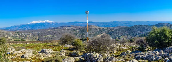 Hula Valley a Mount Hermon, severní Izrael — Stock fotografie