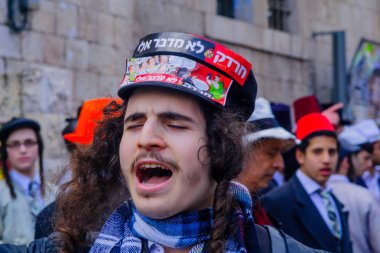 Purim 2017 yılında Mea Shearim, Jerusalem