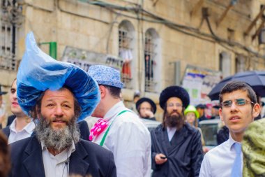 Purim 2017 yılında Mea Shearim, Jerusalem