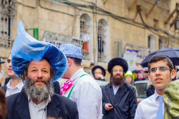 Pourim 2017 à Mea Shearim, Jérusalem — Photo