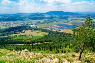 Jezreel Valley landscape, viewed from Mount Precipice clipart