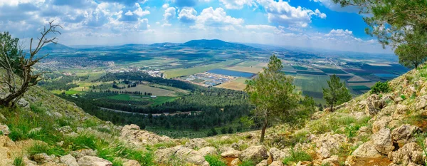 Valle del Jezreel paisaje, visto desde el Monte Precipice —  Fotos de Stock