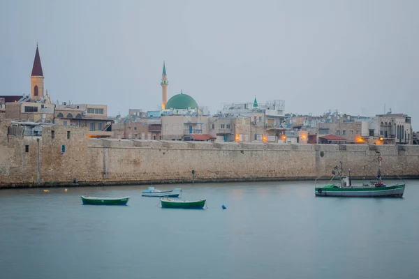 Mořské hráze ve starém městě Acre (Akko) — Stock fotografie