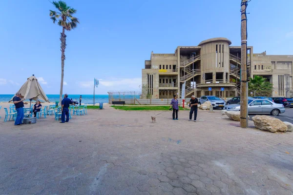 Scène de plage dans le quartier Bat Galim, Haïfa — Photo