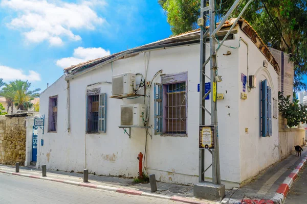 Sinagoga de Chelouche en el barrio de Neve Tzedek, Tel-Aviv — Foto de Stock