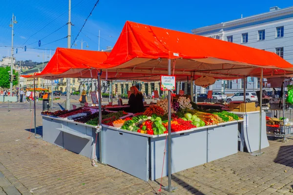 Södra hamnen Market Square, i Helsingfors — Stockfoto