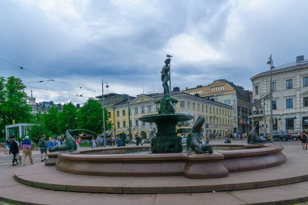Statua e fontana Havis Amanda, Helsinki — Foto Stock