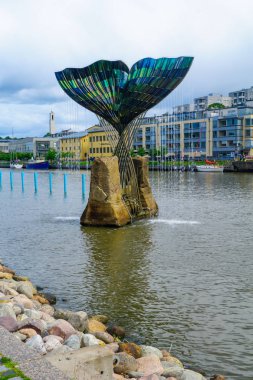 Turku'da Harmonia çeşme silik heykeli