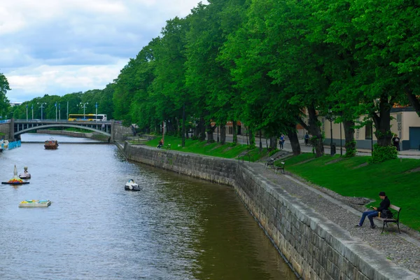 Aura Fluss, in Turku — Stockfoto
