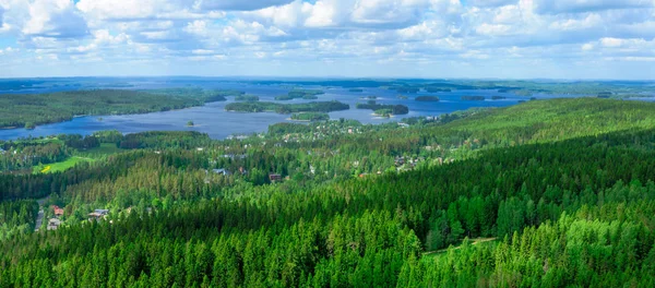 Landschap van Lake Kallavesi en Kuopio — Stockfoto