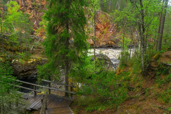 Rapide di Kiutakongas nel Parco Nazionale di Oulanka — Foto Stock