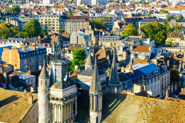Flygfoto över Dijons historiska centrum — Stockfoto