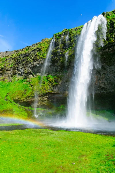 Seljalandsfoss καταρράκτης, Νότια Ισλανδία — Φωτογραφία Αρχείου