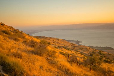 Celile Denizi (Kinneret göl), gün batımında