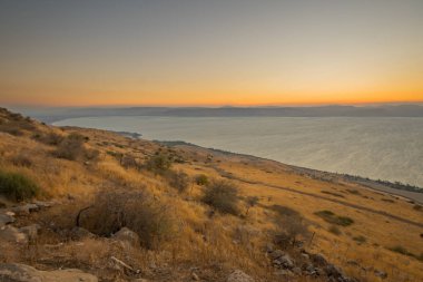 Celile Denizi (Kinneret göl), gün batımında