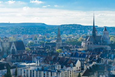 Dijon tarihi merkezi havadan görünümü