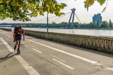 Tuna Nehri ve Bratislava Snp Köprüsü