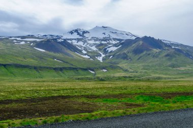 Manzara ve Snaefellsjokull yanardağı