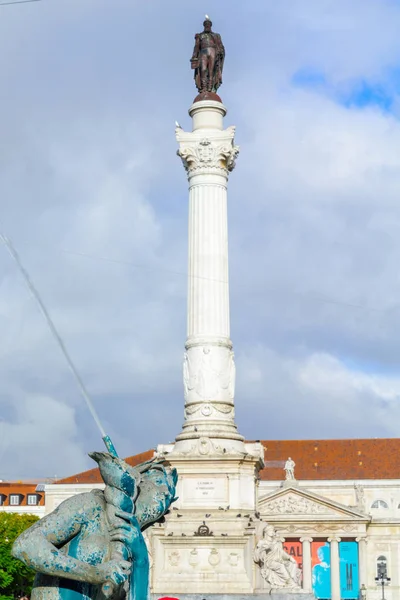 Praça Rossio (Pedro IV), Lisboa — Fotografia de Stock