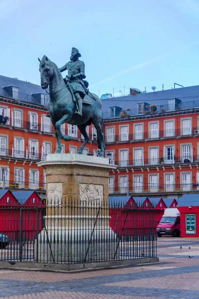 Пласа Майор (главная площадь) в Мадриде — стоковое фото