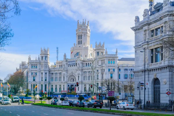 Cybele paleis, in Madrid — Stockfoto