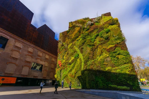 Verticale tuin van Caixaforum, in Madrid — Stockfoto