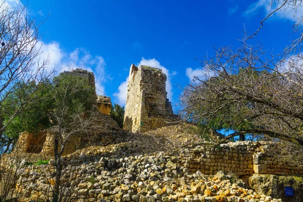 Yehiam 堡垒在上加利利西部 — 图库照片
