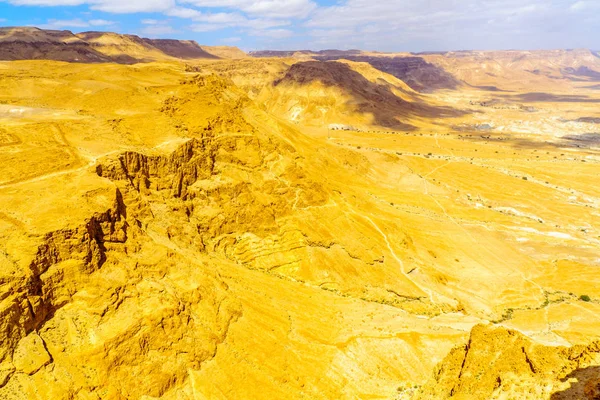 Βράχια και το τοπίο, είδαν από Masada — Φωτογραφία Αρχείου