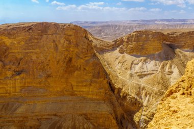 Kayalıklarla ve manzara, Masada görüntülendi