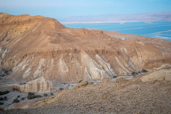 Dolina Zohar i Dead Sea salt odparowywania — Zdjęcie stockowe
