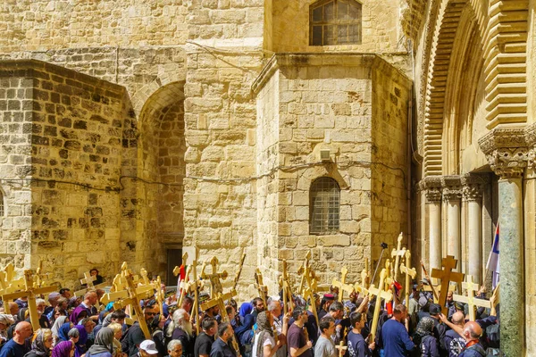 Ortodoxní velký pátek 2018 v Jeruzalémě — Stock fotografie