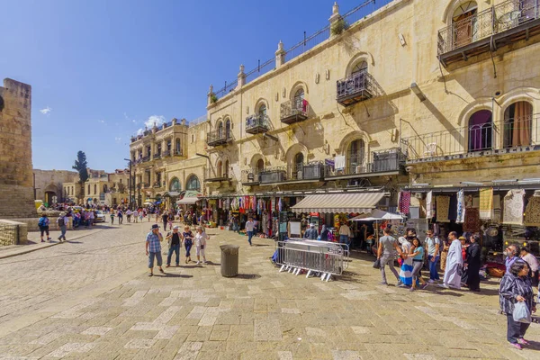 Calle Omar Ben el-Hatab, ciudad vieja de Jerusalén — Foto de Stock