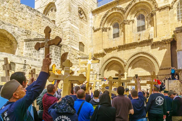 Ορθόδοξος μεγάλη Παρασκευή 2018 στην Ιερουσαλήμ — Φωτογραφία Αρχείου