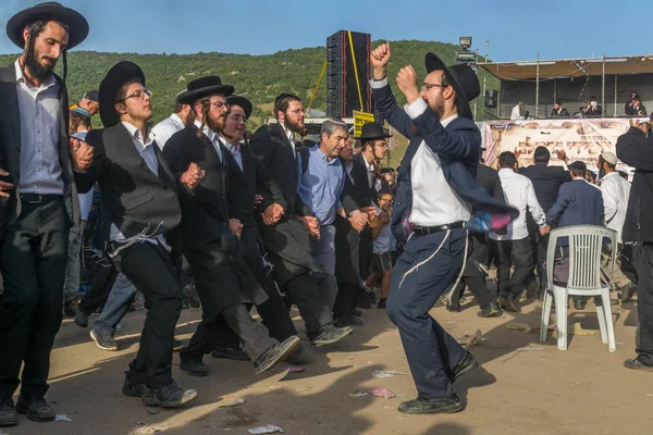 Roční hillula rabi Šimon Bar stejnojmenného v Meron (2018) — Stock fotografie