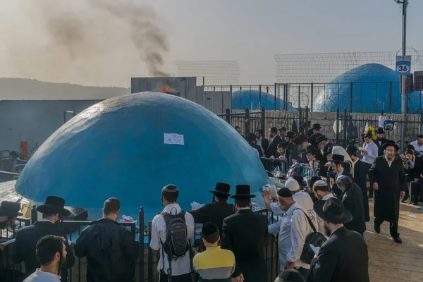 Jaarlijkse hillula van rabbijn Shimon Bar Yochai, in Meron (2018) — Stockfoto