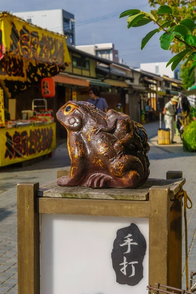 Symbolische Kikker figuur, in Matsumoto — Stockfoto
