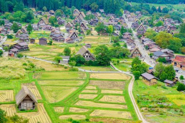 Shirakawa 'daki Ogimachi köyü.