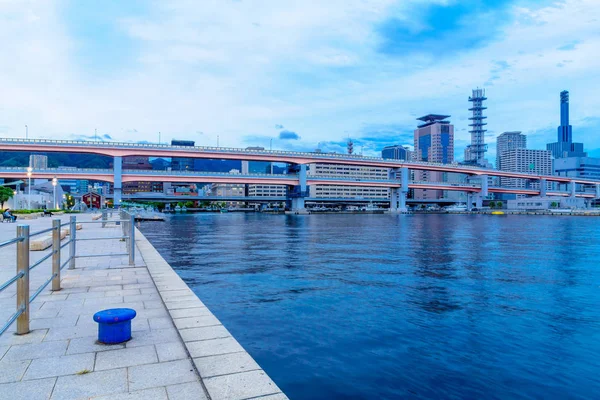 Sunset in Meriken Park, Kobe — Stock Photo, Image